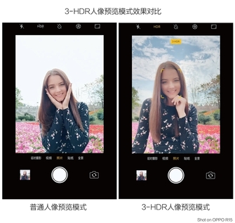 OPPO R15 3-HDR技术实时分级曝光所见即所得