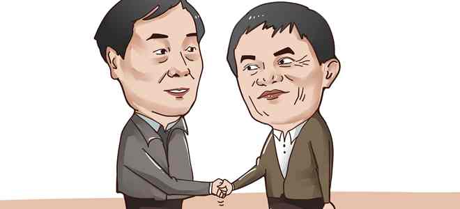 马云宗庆后座谈会后握手寒暄  1个月前曾隔空论战