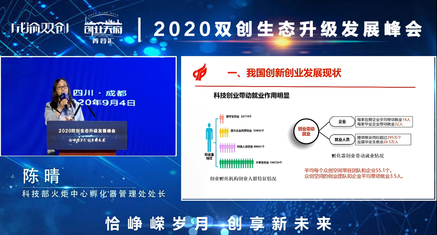 孵化行业去年吸纳就业近500万，每家在孵企业平均带动14人就业