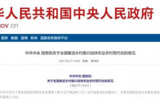 重磅!2021年中央一号文件发布