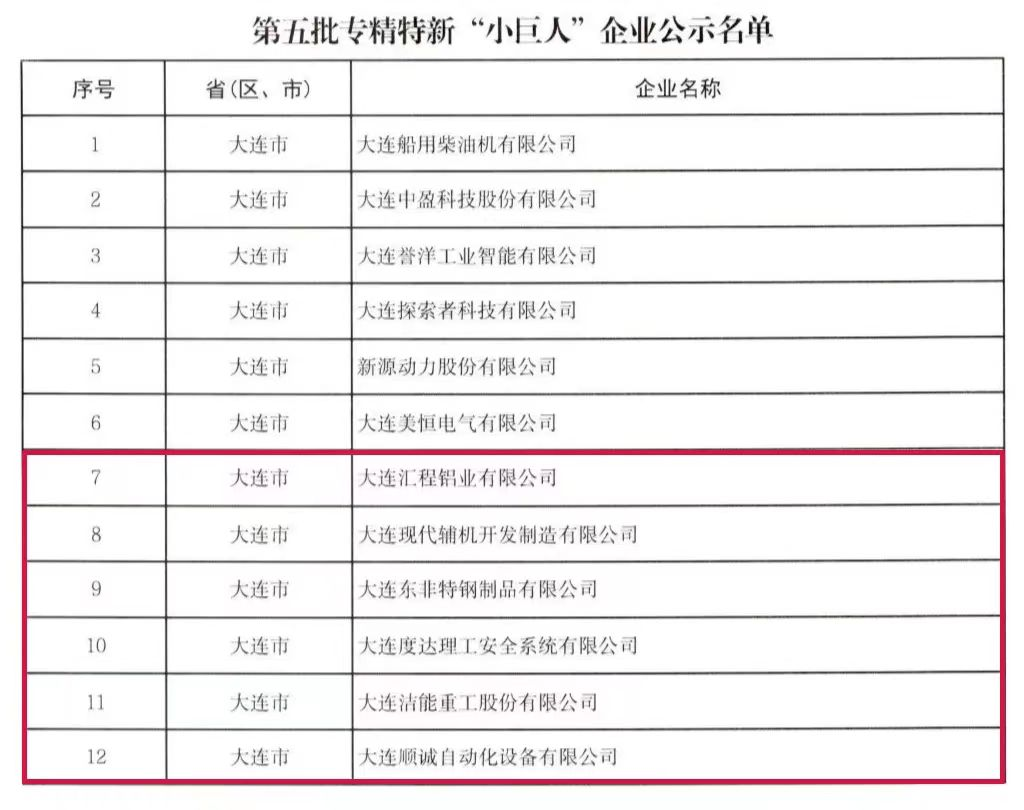 大连金普新区6家硬科技企业新入围国家级专精特新“小巨人”